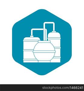 Gas storage tanks icon. Simple illustration of gas storage tanks vector icon for web. Gas storage tanks icon, simple style