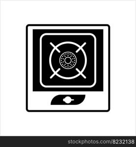 Gas Stove Icon, Gas Burner Icon Vector Art Illustration