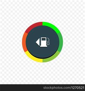 gas tank filling panel vector icon on background