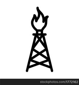 Gas Tower Icon. Bold outline design with editable stroke width. Vector Illustration.