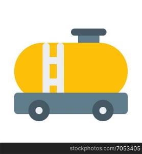 gas trailer icon on isolated background