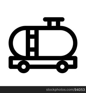 gas trailer icon on isolated background