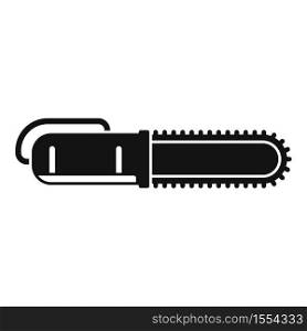 Gasoline chainsaw icon. Simple illustration of gasoline chainsaw vector icon for web design isolated on white background. Gasoline chainsaw icon, simple style