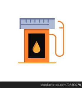 Gasoline, Industry, Oil, Drop  Flat Color Icon. Vector icon banner Template