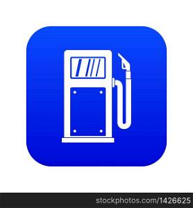 Gasoline pump icon digital blue for any design isolated on white vector illustration. Gasoline pump icon digital blue