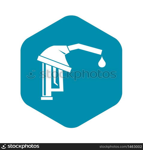 Gasoline pump nozzle icon. Simple illustration of gasoline pump nozzle vector icon for web. Gasoline pump nozzle icon, simple style