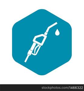 Gasoline pump nozzle icon. Simple illustration of gasoline pump nozzle vector icon for web. Gasoline pump nozzle icon, simple style