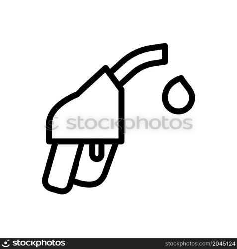 gasoline pump nozzle icon vector line style