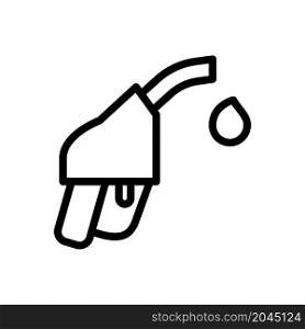 gasoline pump nozzle icon vector line style