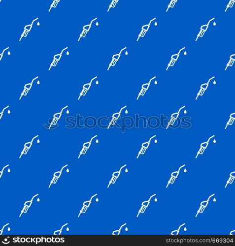 Gasoline pump nozzle pattern repeat seamless in blue color for any design. Vector geometric illustration. Gasoline pump nozzle pattern seamless blue