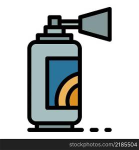 Gasoline spray bottle icon. Outline gasoline spray bottle vector icon color flat isolated. Gasoline spray bottle icon color outline vector
