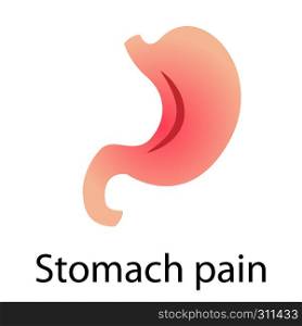 Gastritis. Stomack pain vector illustration on a white background isolated