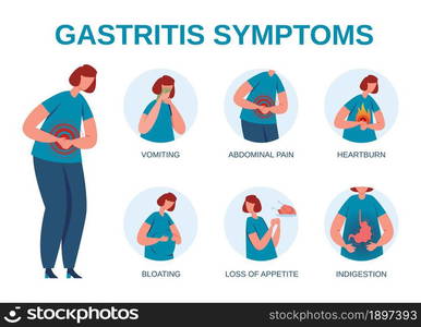 Appendicitis symptoms infographic, signs of appendix inflammation ...