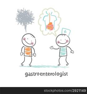 gastroenterologist tells the patient about the disease