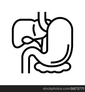 gastrointestinal tract line icon vector. gastrointestinal tract sign. isolated contour symbol black illustration. gastrointestinal tract line icon vector illustration