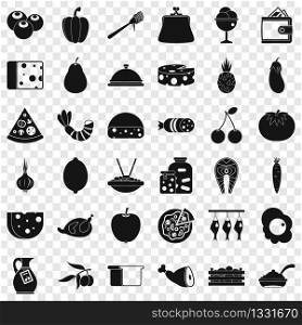 Gastronomy icons set. Simple style of 36 gastronomy vector icons for web for any design. Gastronomy icons set, simple style