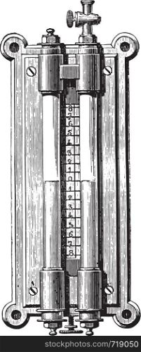 Gasworks Gauge barrels, capacitor, scrubbers, etc, vintage engraved illustration. Industrial encyclopedia E.-O. Lami - 1875.