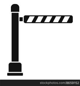 Gate barrier icon simple vector. Safety stop. Sign crossing. Gate barrier icon simple vector. Safety stop