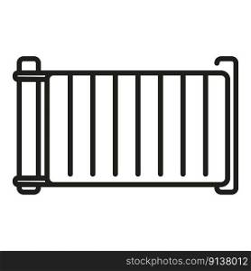 Gate control icon outline vector. House security. Metal signal. Gate control icon outline vector. House security