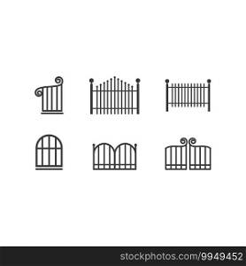 Gate icon flat design vector