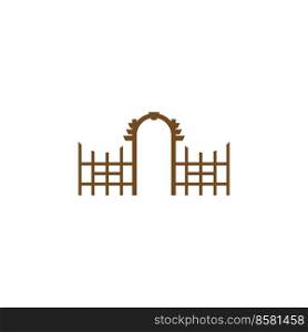 Gate icon logo design illustration