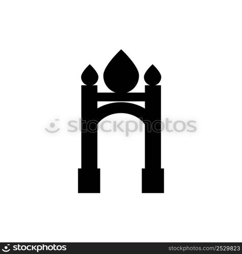 gate icon logo vector design template