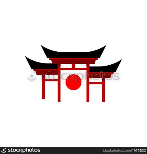 Gate Japan Vector icon design illustration Template