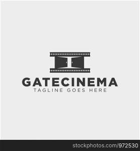 gate movie or cinema simple logo template vector illustration icon element isolated - vector file. gate movie or cinema simple logo template vector illustration icon element isolated