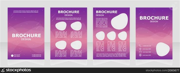 Gathering scientific info about cosmos blank brochure design. Template set with copy space for text. Premade corporate reports collection. Editable 4 paper pages. Arial Black, Regular fonts used. Gathering scientific info about cosmos blank brochure design