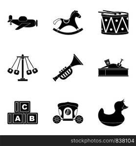 Gaud icons set. Simple set of 9 gaud vector icons for web isolated on white background. Gaud icons set, simple style