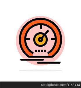 Gauge, Dashboard, Meter, Speed, Speedometer Abstract Circle Background Flat color Icon
