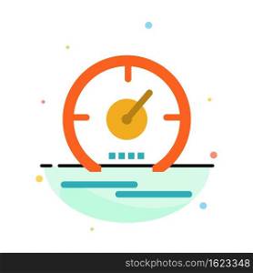 Gauge, Dashboard, Meter, Speed, Speedometer Abstract Flat Color Icon Template