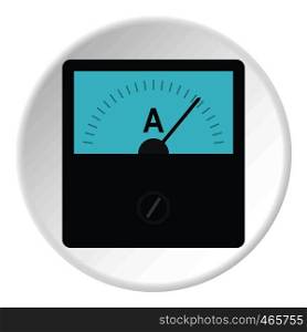 Gauge element icon in flat circle isolated on white vector illustration for web. Gauge element icon circle