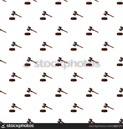 Gavel pattern seamless repeat in cartoon style vector illustration. Gavel pattern seamless