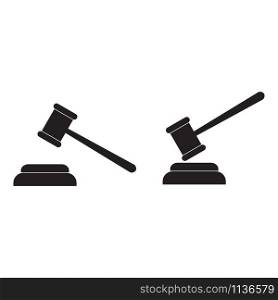 Gavel vector icon isolated on white background