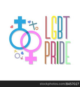 Gay pride background. LGBT day. Vector illustration with colorful realistic style. Stickers, flyers, logo designs.