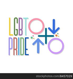 Gay pride background. LGBT day. Vector illustration with colorful realistic style. Stickers, flyers, logo designs.