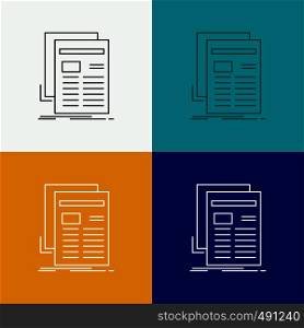 Gazette, media, news, newsletter, newspaper Icon Over Various Background. Line style design, designed for web and app. Eps 10 vector illustration. Vector EPS10 Abstract Template background
