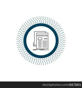 Gazette, media, news, newsletter, newspaper Line Icon. Vector isolated illustration. Vector EPS10 Abstract Template background