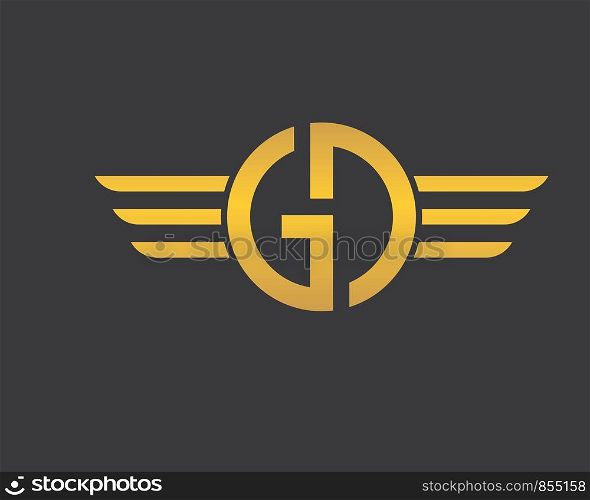 gd,dg letter logo icon illustration vector design