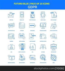 GDPR Icons - Futuro Blue 25 Icon pack
