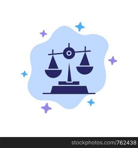 Gdpr, Justice, Law, Balance Blue Icon on Abstract Cloud Background