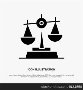 Gdpr, Justice, Law, Balance solid Glyph Icon vector