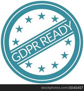 GDPR Stamp. General Data Protection Regulation or GDPR concept with European Union or EU stars