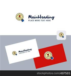 GDPR vector logotype with business card template. Elegant corporate identity. - Vector