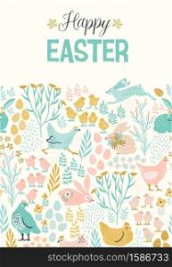 ge. Happy Easter. Vector templates for card, poster, flyer and other users.