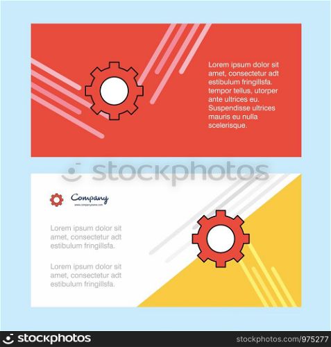 Gear abstract corporate business banner template, horizontal advertising business banner.