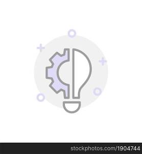 gear and bulb icon concept design