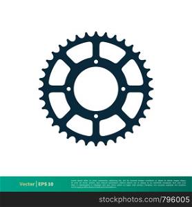Gear Bicycle Icon Vector Logo Template Illustration Design. Vector EPS 10.
