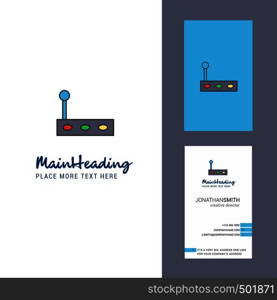 Gear box Creative Logo and business card. vertical Design Vector